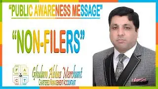 PUBLIC AWARENCE MESSAGE FOR NON-FILERS📢