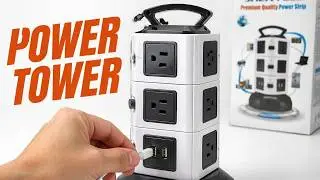 Surge Protector Power Strip Tower with USB Ports by JACKYLED Review