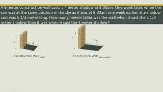 Shadow of a construction wall | Ratios and Proportion | Geometry | Grade 7 8 | Math challenge