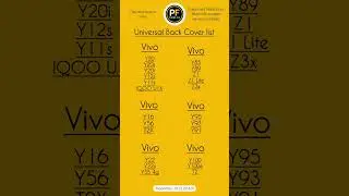 Back cover universal list vivo #phonefix #backcover #mobilecase #universal #list #thiruppathur