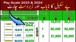 Pay Scale chart 2023 & 2024 Complete video || Approved Pay Scales 2022 & 2023 || Aaliya Tv