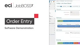 Order Entry with JobBOSS&sup2; Software