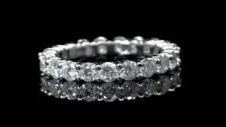 1 7/8 CTW Full Eternity Diamond Anniversary Wedding Band Ring in 14K White Gold