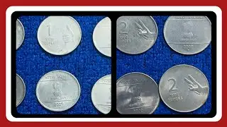 2009 - 1 RUPEE + 2 RUPEES HASTA MUDRA COIN ......