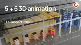 Konecranes Die Gripper Crane with WMS 1: 5 + 5 3D animation