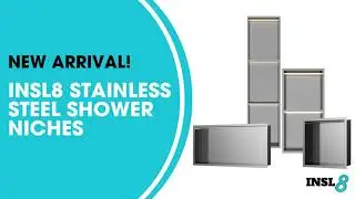 INSL8 Brushed Steel Shower Niches: Sleek Storage, Premium Finish, LED Options
