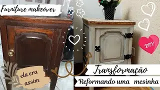 Transforma&ccedil;&atilde;o de mesa estilo farmhouse + Chalk paint caseira - #Furnituremakeover DIY Renata Clappis