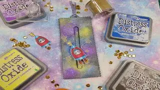 Basteln: Lesezeichen mit Bewegungs-Effekt / Wir bringen die Rakete zum starten / Slider Bookmark