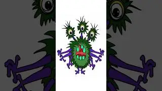How to draw a three eyed monster step by step