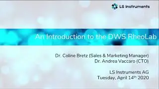 Webinar - An introduction to the DWS RheoLab