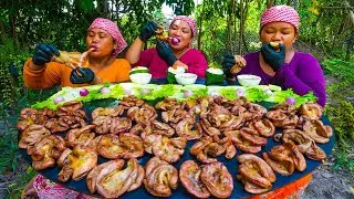 Beef Intestine Grilled BBQ | Cooking Cow Intestine Countryside Recipe - Food O'clock TV
