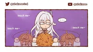 when skirk meets childe (ajax) [GENSHIN IMPACT - COMIC MEME]