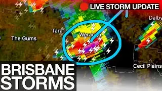 Powerful Supercell Thunderstorms Developing West of Brisbane Southeast Queensland LIVE
