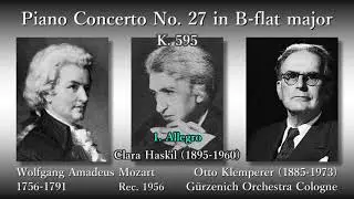 Mozart: Piano Concerto No. 27, Haskil & Klemperer (1956) モーツァルト ピアノ協奏曲第27番 ハスキル＆クレンペラー