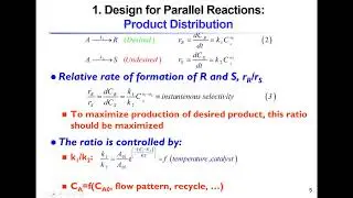 CHEN 422: Week #7 - Parallel Reactions