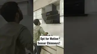 Smart hand control chimney #interiordesign #chimney #kitchendesign #modularkitchen #bangalore