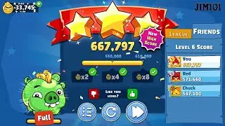 ALL HAMS ON DECK ANGRY BIRDS FRIENDS SPECIAL TOURNAMENT LEVEL 6 J1M101 ALL 3 STARS #185