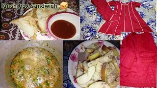 Lunch box sandwich 🥪|| کدو کی سبزی| Samra daily vlogs