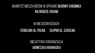 Manifestacja Pokojowa w sprawie budowy chodnika