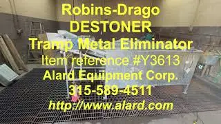 ROBINS DRAGO DESTONER/WASHER, Model TME, food grade, all stainless steel, Alard item Y3613