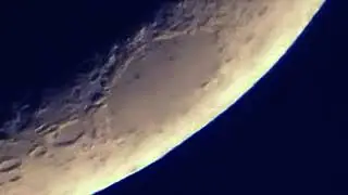 Moon North Pole, Mountains and Craters - Using Celestron C90 MAK