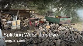 Splitting Wood Job Live: FarmGirl in Summer Wooden Girl in fall&hellip;