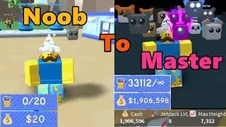Noob To Master! Unlocked All Areas! Max Lvl Jetpack & Best Pet! - Jetpack Simulator