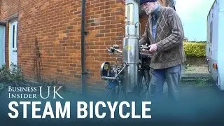 A UK pensioner built his own steam-powered bike