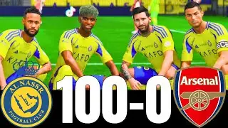FC 25 -MESSI RONALDO NEYMAR & MBAPPE | ALL STARS | AL NASSR 100-0 ARSENAL