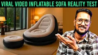 Inflatable Air Sofa With Footstool Viral Air Sofa Review