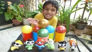 COLOR CHANGING PANDAs from Gems Surprise Balls kids video - Learn Colors - Rohan's Toyworld