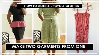 Transform one dress into two garments | Clothes upcycling DIY | #upcycledclothing  #sewingclothes