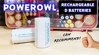 POWEROWL Rechargeable NiMH D Batteries - Can Recommend 👍