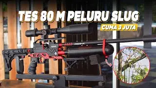 TES SLUG 80 METER UNIT MURAH AKURASI MEWAH !! PROMO SENAPAN ANGIN PCP BOCAP PREDATOR BULLAXE DI 2025