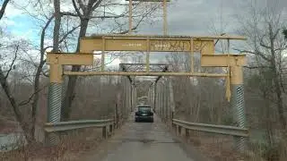 Driving Across Silver Bridge In Mulberry, AR!  Glad it held our cars up LOL!