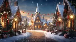 Christmas music, Christmas Fireworks, Christmas light show, Magic snow village, #christmasmusic
