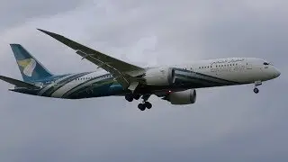 BEAUTIFUL Oman Air B787-9 [A4O-SD] EVENING landing at Zurich Airport