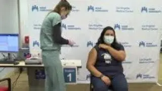 California doctors and nurses get 2nd vaccination