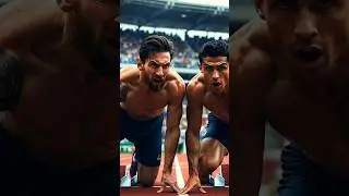 Messi vs Ronaldo Sprint Race &ndash; Who&rsquo;s the Fastest? ⚡🏃&zwj;♂️| Epic Football Showdown #shorts #messi #cr7