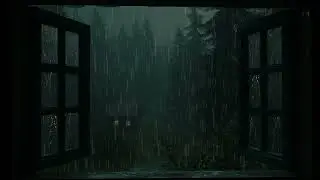 Rain Sounds for Sleep - Open Window Rain Sounds - Heavy Rain Sounds - 1 hour