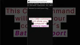 This CMD command will show your battery report #shorts