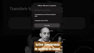 Celular Xiaomi no muestra la opci&oacute;n de transferencia de archivos por USB al conectarlo a mi pc