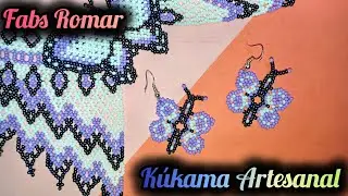 Aretes de mariposita lila en chaquira ♥️