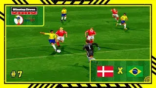 Winning Eleven 2002: World Cup 2002 (PS1) WC #7 Dinamarca x Brasil | FINAL