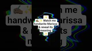 Marissa speaks of depth and calm strength. 🌊 Drop YOUR name to be featured! #Cursive #TheNameYouLike