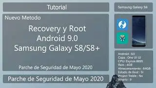 Recovery y Root - Android 9.0 - OneUi 1.0 - Parche de Seguridad de Mayo 2020 - Samsung Galaxy S8/S8+