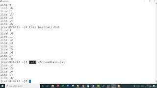 head tail commands in Unix/Linux