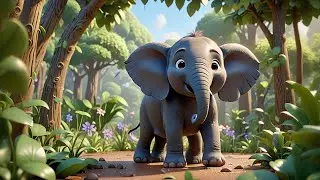Three Baby Elephants Play in the Rain | Fun Animal Counting Song Kids | Preschool Rainy Day Rhyme