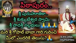 PITHAPURAM 3 | Sri Pada Sri Vallabha | Dattatreya Swamy | datta kshetram peethikapuram | ganugapuram