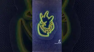 Pikachu (Pokemon)neon #short  #custom #airbrush #america #2024 #wood #woodwork #shorts #diy